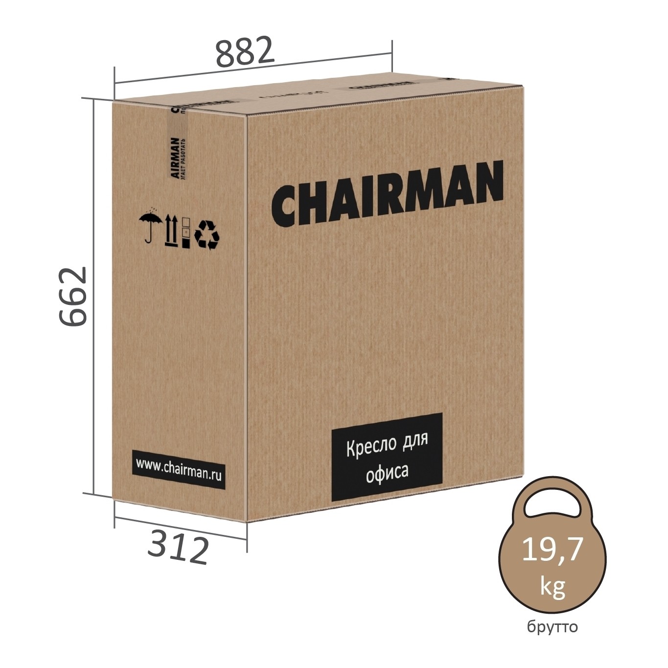 Офисное кресло CHAIRMAN 702, экокожа, бежевый