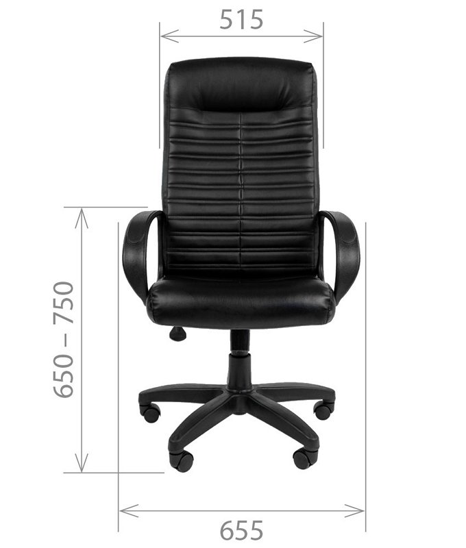 Офисное кресло CHAIRMAN 480LT, экокожа,  черный