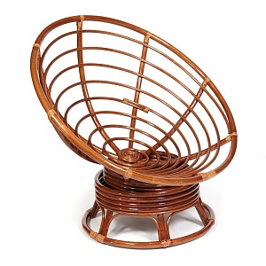 Кресло PAPASAN с подушкой, ткань экошерсть коричневый/рecan