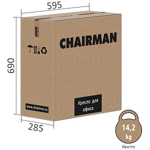 Офисное кресло CHAIRMAN CH560 без подголовника, ткань/сетка, черный