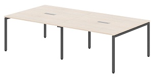 Стол для переговоров X-TEN S 2764х1406х750, бук Тиара/антрацит