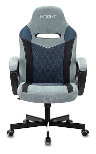 Игровое кресло БЮРОКРАТ VIKING 6 KNIGHT, ткань/экокожа, синий/голубой
