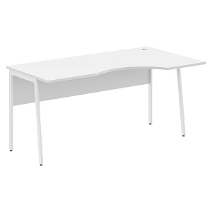 Стол эргономичный IMAGO PLUS СА-1P(R), правый, белый/белый, 1600х900х755 мм