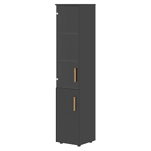 Шкаф колонка комбинированная FORTA FHC 40.2(L), левая, черный графит, 404х429х1983 мм