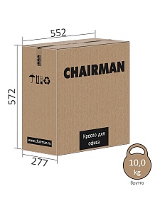 Детское компьютерное кресло CHAIRMAN KIDS 111, экокожа, черный/красный