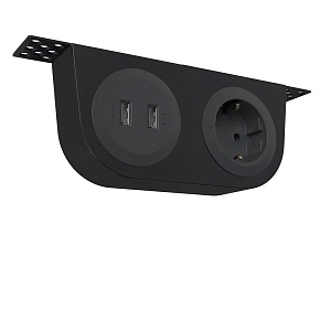 Крепление для установки 2 розеток Powerdot MINI, черный