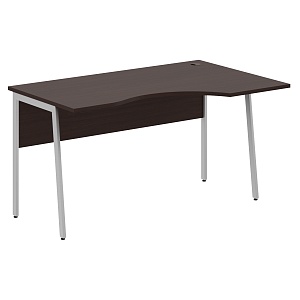 Стол эргономичный IMAGO PLUS СА-2P(R), правый, венге магия/алюминий, 1400х900х755 мм