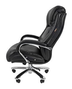 Офисное кресло CHAIRMAN 402, натуральная кожа/экокожа, черный
