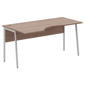 Стол эргономичный IMAGO PLUS СА-1P(L), левый, ясень шимо/алюминий, 1600х900х755 мм