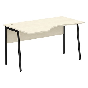 Стол эргономичный IMAGO PLUS СА-2P(L), левый, клен/черный, 1400х900х755 мм