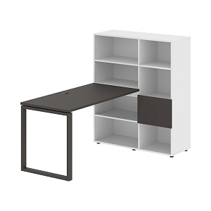 Стол-стеллаж EDIS Q EQRST 1113, мокко/мокко, 1790х1120х1355 мм