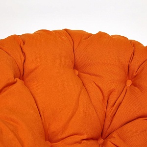Кресло PAPASAN с подушкой, ткань оранжевый/сognac