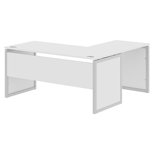 Стол угловой XTEN-QP XQPCT 1615, белый/алюминий, 1600х1500х750 мм