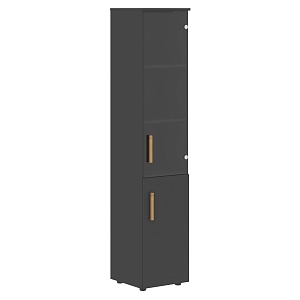 Шкаф колонка комбинированная FORTA FHC 40.2(R), правая, черный графит, 404х429х1983 мм