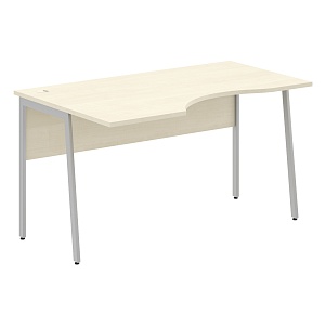 Стол эргономичный IMAGO PLUS СА-2P(L), левый, клен/алюминий, 1400х900х755 мм