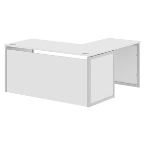 Стол угловой XTEN-QP XQPCT 1615H, белый/алюминий, 1600х1500х750 мм