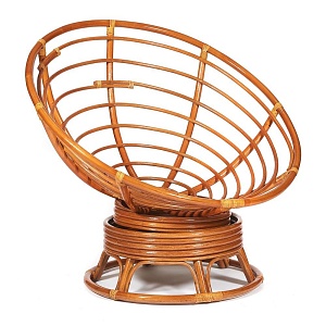 Кресло PAPASAN с подушкой, ткань коричневый/сognac