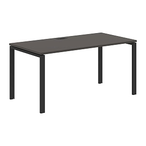 Стол прямой EDIS U EUST 1580, мокко/черный, 1560х800х750 мм