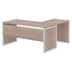 Стол угловой XTEN-QP XQPCT 1615, дуб сонома/алюминий, 1600х1500х750 мм