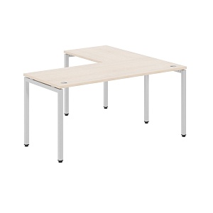 Стол угловой XTEN-S 160x150,  бук тиара/алюминий