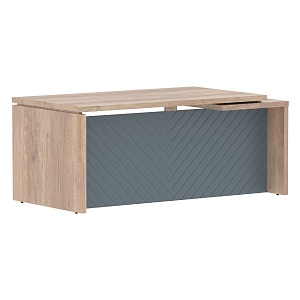 Стол руководителя TORR LUX TLCT 189(L), дуб каньон/серо-голубой, 1800х900х750 мм