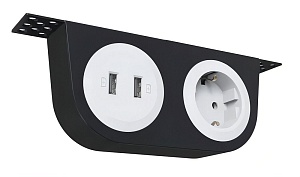 Крепление для установки 2 розеток Powerdot MINI, черный