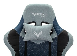 Игровое кресло БЮРОКРАТ VIKING 7 KNIGHT, ткань/экокожа, синий/голубой