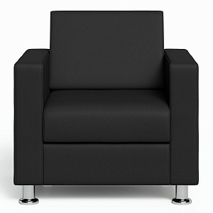 Кресло CHAIRMAN СИМПЛ 820х830, экокожа, черный