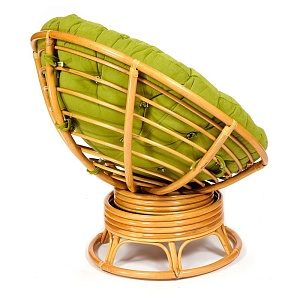 Кресло PAPASAN с подушкой, ткань флок олива/honey