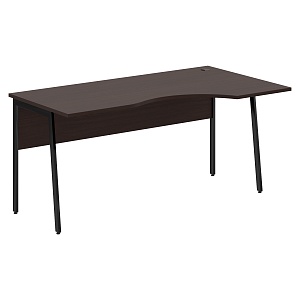 Стол эргономичный IMAGO PLUS СА-1P(R), правый, венге магия/черный, 1600х900х755 мм
