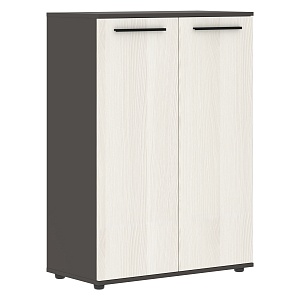 Шкаф средний EDIS EMCS 85.1, ясень траун/черный/мокко, 852х430х1199 мм