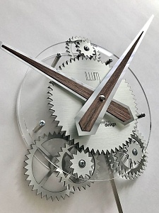 Часы настенные модульные Illum pendulum с маятником, диаметр 80/цвет делений и стрелок венге