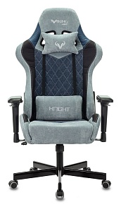 Игровое кресло БЮРОКРАТ VIKING 7 KNIGHT, ткань/экокожа, синий/голубой