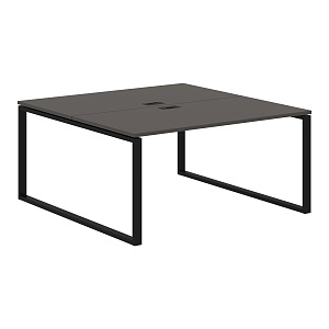 Бенч-система на 2 рабочих места EDIS Q EQWST 1516, мокко/черный, 1560х1606х750 мм