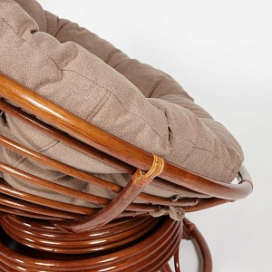 Кресло PAPASAN с подушкой, ткань экошерсть коричневый/рecan