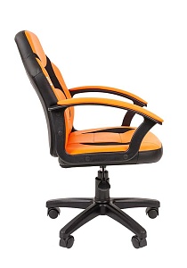 Детское компьютерное кресло CHAIRMAN KIDS 110, экокожа/ткань TW, черный/оранжевый