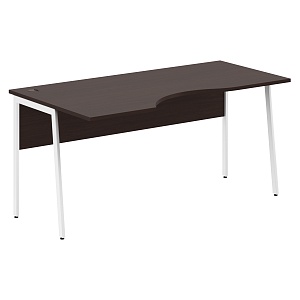 Стол эргономичный IMAGO PLUS СА-1P(L), левый, венге магия/белый, 1600х900х755 мм