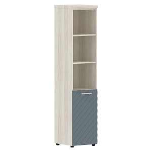 Шкаф-стеллаж TORR LUX TLHC 42.5(L), левый, серо-голубой/сосна эдмонт z, 432х450х1968 мм