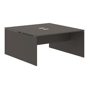 Бенч-система на 2 рабочих места EDIS ED2ST 1580, мокко/белый, 1560х1606х750 мм