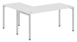 Стол угловой XTEN-S 160x150,  белый/алюминий