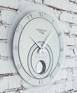 Часы настенные Momentum Pendulum, диаметр 45/серебристый металлик