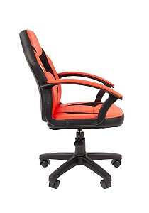 Детское компьютерное кресло CHAIRMAN KIDS 110, экокожа/ткань TW, черный/красный