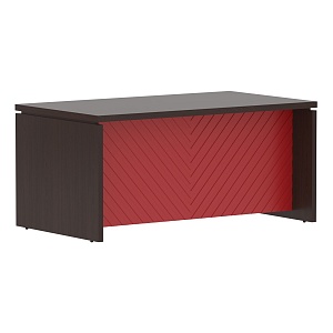 Стол руководителя TORR LUX TLST 169H, венге магия/красный, 1600х900х750 мм