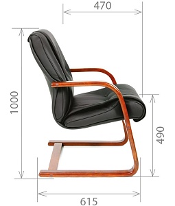 Офисное кресло CHAIRMAN 653V, натуральная кожа/экокожа