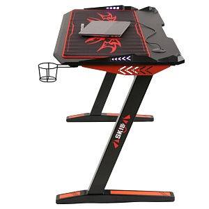 Игровой компьютерный стол SKILLL CTG-003, черный/красный, 1200х600х750 мм