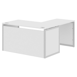 Стол угловой XTEN-QP XQPCT 1415H, белый/алюминий, 1400х1500х750 мм