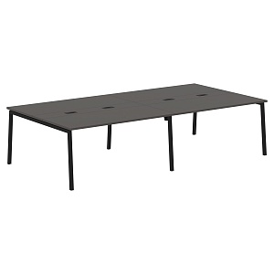 Стол для переговоров EDIS L ELCT 3116, мокко/черный, 3126х1606х750 мм