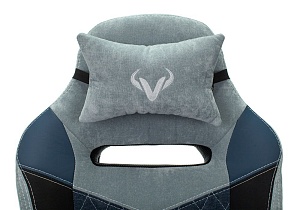 Игровое кресло БЮРОКРАТ VIKING 6 KNIGHT, ткань/экокожа, синий/голубой