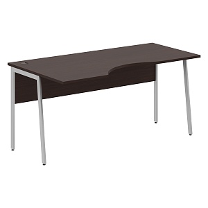 Стол эргономичный IMAGO PLUS СА-1P(L), левый, венге магия/алюминий, 1600х900х755 мм