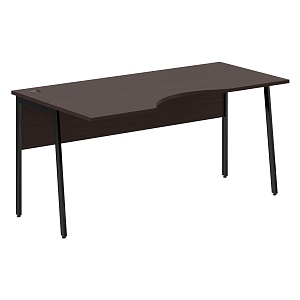 Стол эргономичный IMAGO PLUS СА-1P(L), левый, венге магия/черный, 1600х900х755 мм